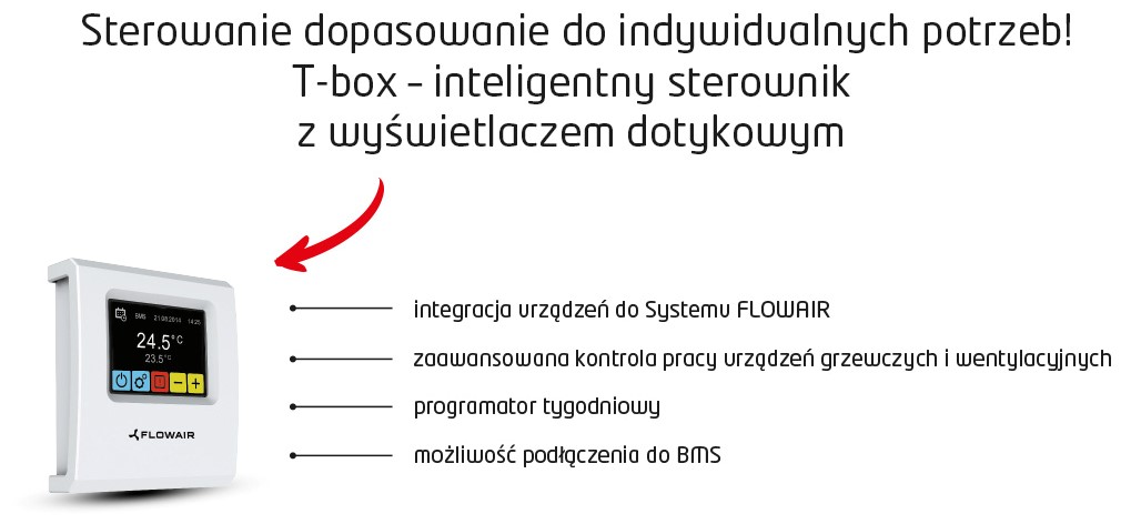 Sterowanie dopasowane do indywidualnych potrzeb! T-box - inteligentny sterownik z wyświetlaczem dotykowym